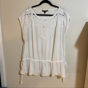 White embroidered blouse